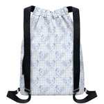 Rooster Plaid Pattern Print Drawstring Backpack