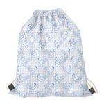 Rooster Plaid Pattern Print Drawstring Bag