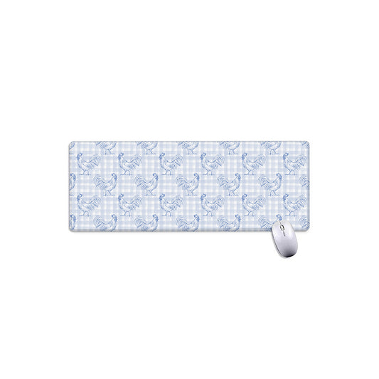 Rooster Plaid Pattern Print Extended Mouse Pad
