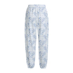 Rooster Plaid Pattern Print Fleece Lined Knit Pants