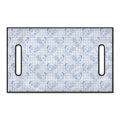 Rooster Plaid Pattern Print Golf Cart Seat Cover