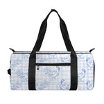 Rooster Plaid Pattern Print Gym Bag