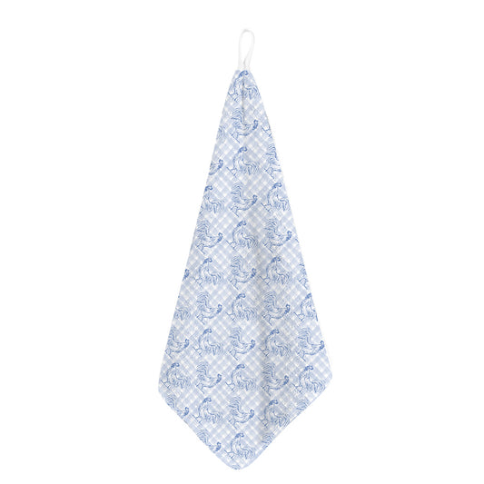 Rooster Plaid Pattern Print Hand Towel