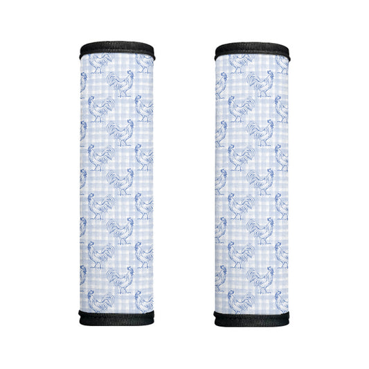 Rooster Plaid Pattern Print Handle Covers
