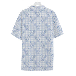 Rooster Plaid Pattern Print Hawaiian Shirt