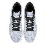 Rooster Plaid Pattern Print High Top Leather Sneakers