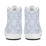 Rooster Plaid Pattern Print High Top Leather Sneakers