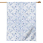 Rooster Plaid Pattern Print House Flag