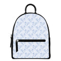 Rooster Plaid Pattern Print Leather Backpack