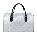 Rooster Plaid Pattern Print Leather Duffle Bag