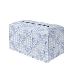 Rooster Plaid Pattern Print Leather Tissue Box Cover