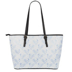 Rooster Plaid Pattern Print Leather Tote Bag