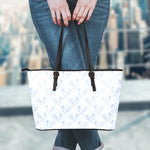 Rooster Plaid Pattern Print Leather Tote Bag