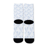 Rooster Plaid Pattern Print Long Socks