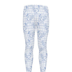 Rooster Plaid Pattern Print Men's leggings