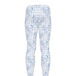 Rooster Plaid Pattern Print Men's leggings