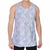 Rooster Plaid Pattern Print Men's Velvet Tank Top