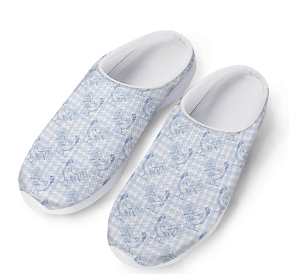 Rooster Plaid Pattern Print Mesh Casual Shoes