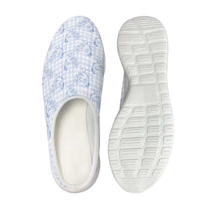 Rooster Plaid Pattern Print Mesh Casual Shoes