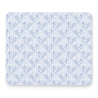 Rooster Plaid Pattern Print Mouse Pad