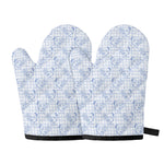 Rooster Plaid Pattern Print Oven Mitts