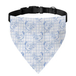 Rooster Plaid Pattern Print Over The Collar Dog Bandana
