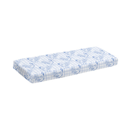 Rooster Plaid Pattern Print Piano Keyboard Cover