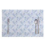 Rooster Plaid Pattern Print Placemat