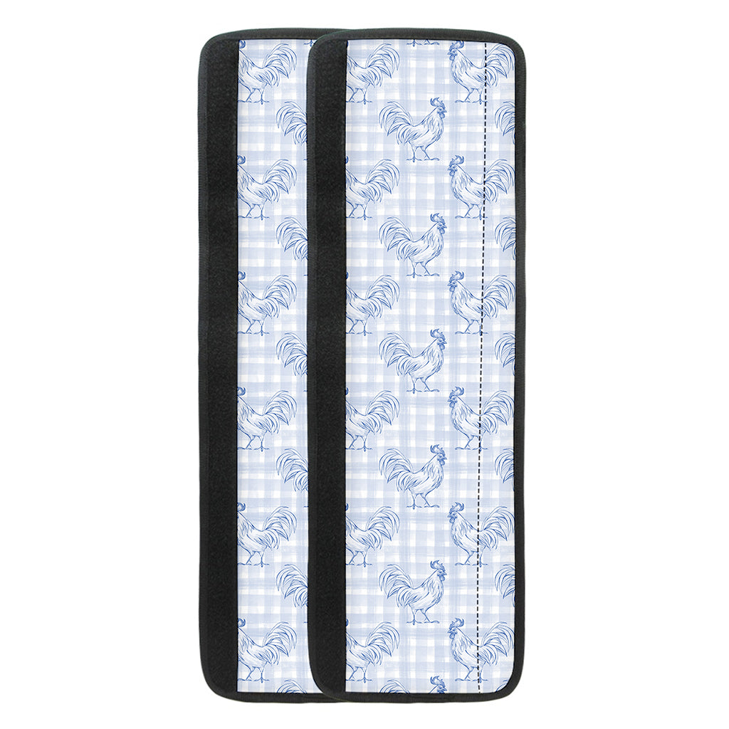 Rooster Plaid Pattern Print Refrigerator Handle Covers