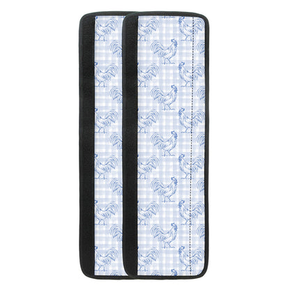 Rooster Plaid Pattern Print Refrigerator Handle Covers