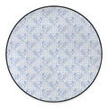 Rooster Plaid Pattern Print Round Floor Mat