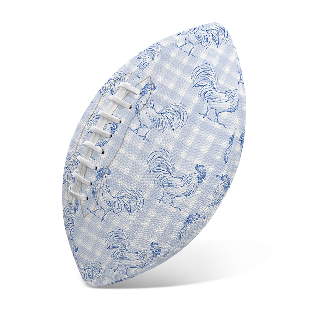 Rooster Plaid Pattern Print Rugby Ball