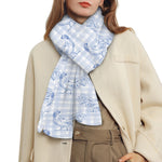 Rooster Plaid Pattern Print Scarf