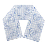 Rooster Plaid Pattern Print Scarf