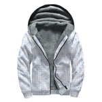 Rooster Plaid Pattern Print Sherpa Lined Zip Up Hoodie