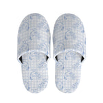 Rooster Plaid Pattern Print Slippers