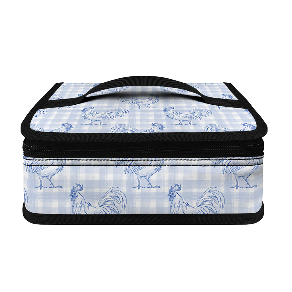 Rooster Plaid Pattern Print Small Lunch Bag