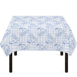 Rooster Plaid Pattern Print Tablecloth