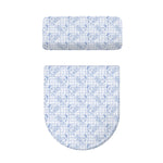 Rooster Plaid Pattern Print Toilet Lid And Tank Cover Set