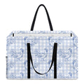 Rooster Plaid Pattern Print Utility Tote Bag