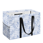 Rooster Plaid Pattern Print Utility Tote Bag