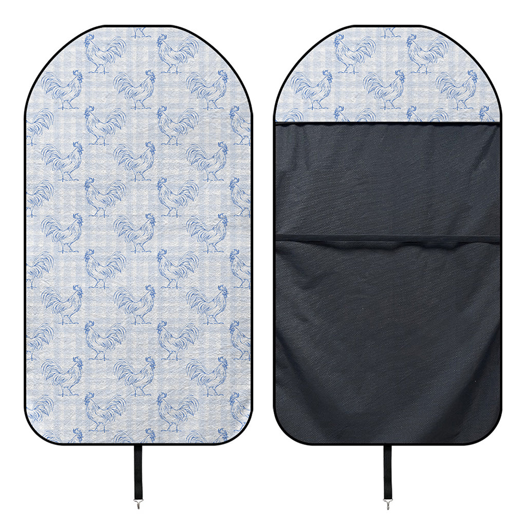 Rooster Plaid Pattern Print Waterproof Car Seat Cover
