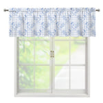 Rooster Plaid Pattern Print Window Valance