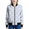 Rooster Plaid Pattern Print Women's Bomber Jacket