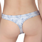 Rooster Plaid Pattern Print Women's Thong