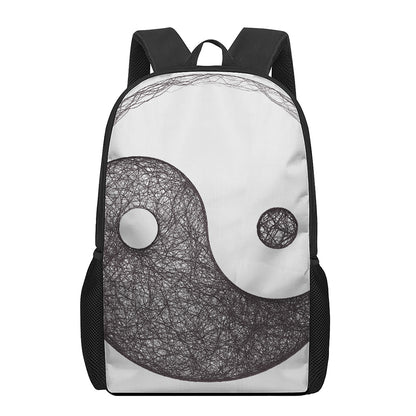 Roots Yin Yang Print 17 Inch Backpack
