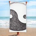 Roots Yin Yang Print Beach Towel
