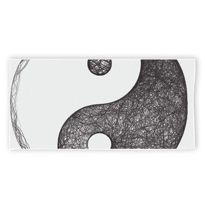Roots Yin Yang Print Beach Towel