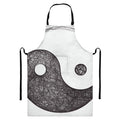 Roots Yin Yang Print Bib Apron With Pocket