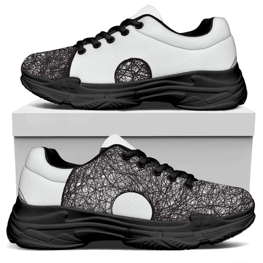 Roots Yin Yang Print Black Chunky Shoes